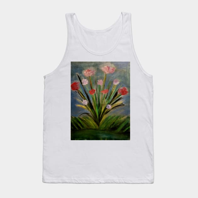 wildflowers growing beside a pond Tank Top by kkartwork